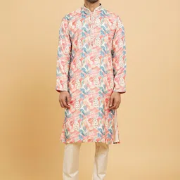Twamev Men Embroidered Regular Zardozi Kurta with Churidar-image-29
