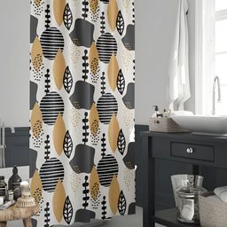 ArtzFolio Black & White Printed Waterproof Shower Curtain-image-75