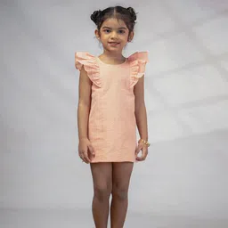 MIRALI Girls Flutter Sleeve Above Knee A-Line Dress-picture-55
