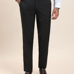 Turtle Men Tailored Slim Fit Mid-Rise Formal Trousers-picture-15
