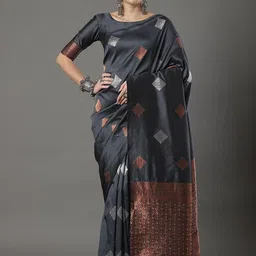 AMRUTKALA SAREES Woven Design Kanjeevaram Saree-picture-48