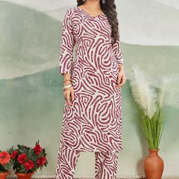 Pari THE FASHION STUDIO Women Abstract Printed Kurta with Trousers-image-60