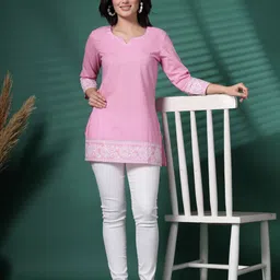 Sangria Embroidered Cotton Top-image-41