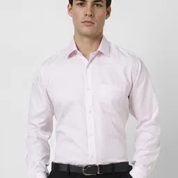Van Heusen Men Spread Collar Textured Cotton Formal Shirt-picture-7