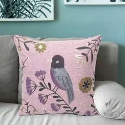 Vinayaka Fab Pink Embroidered Square Cushion Covers-picture-33