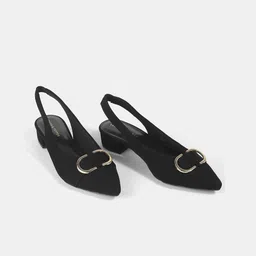 LEMON & PEPPER Women Block Mules with Backstrap-image-1