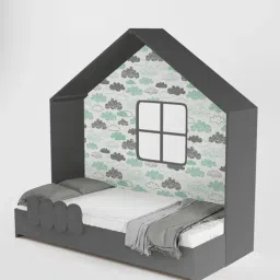 boingg! - a happy start Little Hut Kids Bed in Cloud Print & Grey Colour-picture-19