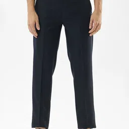 Snitch Men Textured Slim Fit Wrinkle Free Formal Trousers-image-52