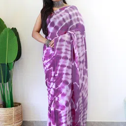 Anouk Rustic Tie and Dye Poly Georgette Saree-1