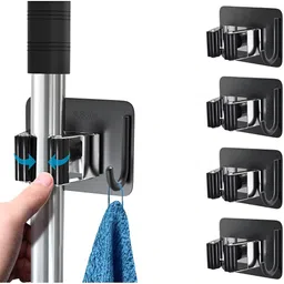 upkaranwale Unisex Self-Adhesive Drill Free Broom Holder-image-74