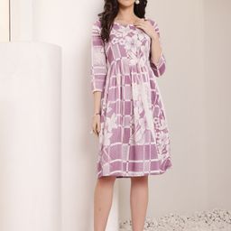 DressBerry Floral Print Fit & Flare Dress-image-48
