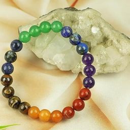 Divine souvenirs Unisex Artificial Beaded Elasticated Bracelet-image-84