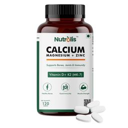 Nutrolis Calcium Magnesium Zinc With Vitamin D3 & K2- 90 Tablets-4