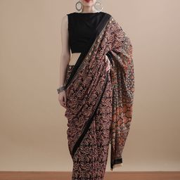 Jaipur Kurti Floral Printed Pure Cotton Saree-picture-1