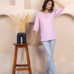 INAAYA JAIPUR Embroidered Cotton Top-image-13
