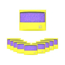 Aura Yellow & Purple 10 Pieces Paisley Printed Multi-Utility Waterproof Storage Organisers-17