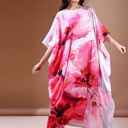 LABEL AARNA Haven Soft Satin Kaftan with Digital Print-image-2