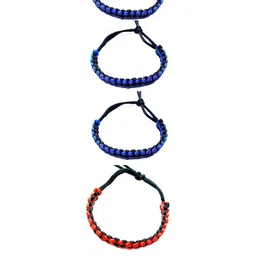 Dynamic Retail Global Men Set Of 4 Wraparound Bracelets-image-11