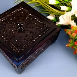 apka mart Brown Wooden Dry Fruit Box with Lid-50