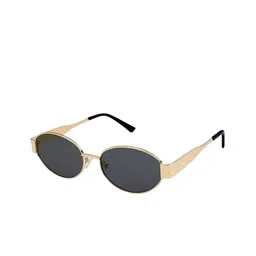 LEGEND EYEWEAR Unisex Black Lens & Gold-Toned Round Sunglasses with-27