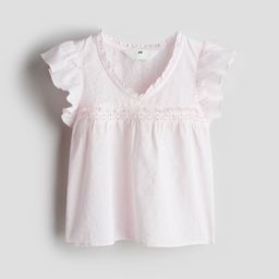 H&M Girls Frill-Trimmed Cotton Blouse-image-56