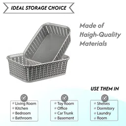 Aura Grey 2 Pcs Regular Multi-Utility Organisers image 3