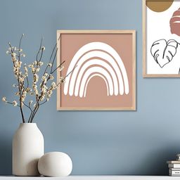 Kotart Brown & White 2 Pieces Abstract Wooden Wall Arts-picture-5