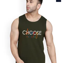 SLOWLORIS Men Pack Of 2 Printed Bio-Wash Combed Cotton Gym Vest-picture-40