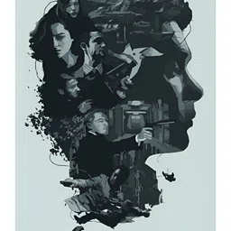 Inephos Black & Grey Printed Wall Art-image-34