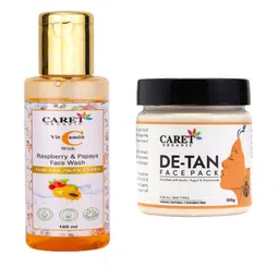 CARET ORGANIC Set Of 2 Papaya Face Wash- 100ml &  De-Tan Face Pack-100g-5