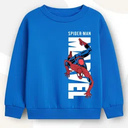 Marvel by Miss and Chief Boys Graphic Printed Round Neck Long Sleeves Pullover Sweatshirt-picture-25