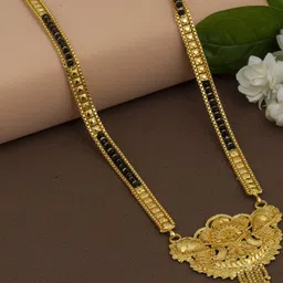 Ramdev Art Fashion Jwellery Brass Gold Plated Mangalsutra-34