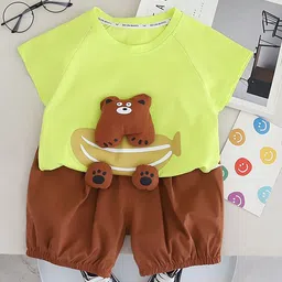 StyleCast x Revolte Boys Printed Pure Cotton T-shirt With Shorts-image-76