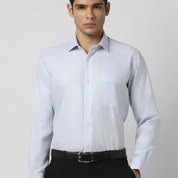Van Heusen Men Spread Collar Textured Cotton Formal Shirt-picture-24