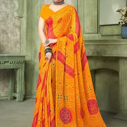 Panzora Bandhani Poly Chiffon Bandhani Saree-picture-15