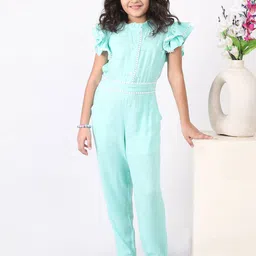 SILK SPARROW Girls Basic Jumpsuit with Ruffles-picture-45