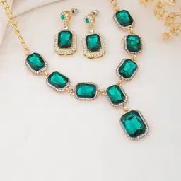 DressBerry CZ Stone Studded Jewellery Set-24