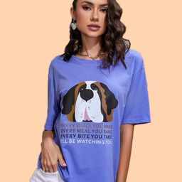 Metronaut Women 2 Printed V-Neck Applique T-shirt-picture-26