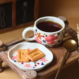 WEAVING HOMES White & Red Printed Ceramic Glossy Mugs Set of Cups and Mugs image 2