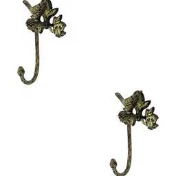 IndianShelf Bronze Toned 2 Pieces Brass Bird Wall Hooks Door Hanger-picture-6