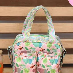 ROSADA Hippo Pink Fabric Easy to Clean Insulated Tiffin Bag-image-14