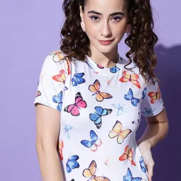 VANGULL Women Conversational Print Short Sleeves Top-picture-23