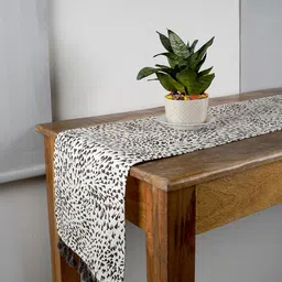 Myntra Elegant Homes Off-White & Brown Tadpoles Printed Pure Cotton Rectangular Runner-20