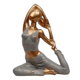 Ashnam Gold-Toned Mermaid Lady Yoga Seated Posture Figurine Showpiece-image-64
