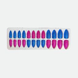 CHRONEX Set Of 24 Glitter Reusable Press On Nail Extensions image 3