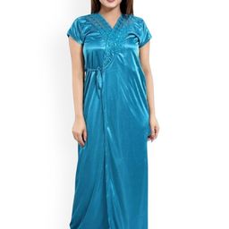 UWNAQA 6-Piece Satin Maxi Nightdress-image-96