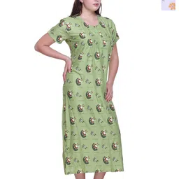 FIRST SLEEP Printed Maxi Nightdress-image-55
