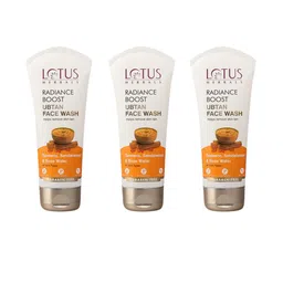 Lotus Herbals Radiance Boost Set Of 3 Ubtan Face Wash With Turmeric -100ml Each-93