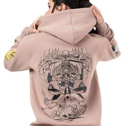 RHINO CULT Women Zoro Killer Embroidered Oversized Cotton Sweatshirt-image-84