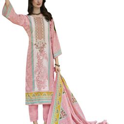 DRAVINAM Trends Embroidered Pure Cotton Unstitched Dress Material-image-17